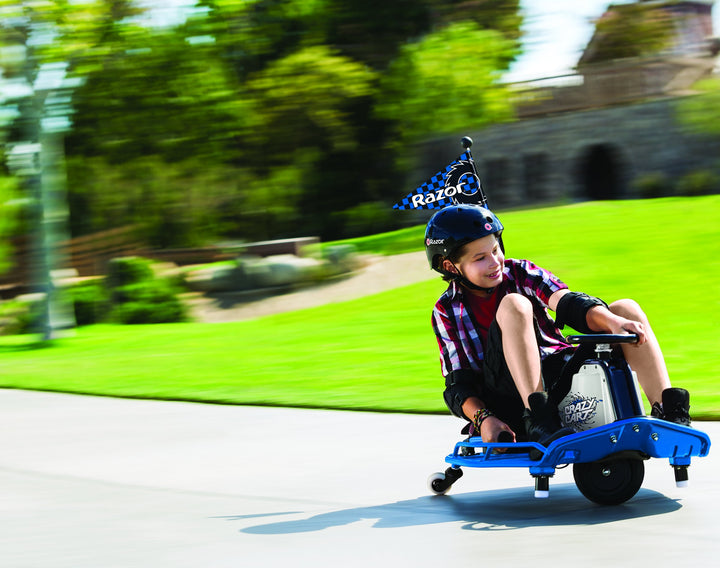 Razor Electric Torque Motor Drifting Crazy Cart, Blue (Open Box)