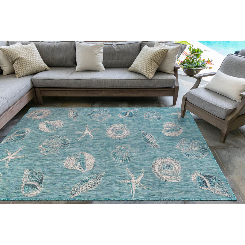 Liora Manne Carmel Abstract Indoor Outdoor Area Rug, Shells, 3&