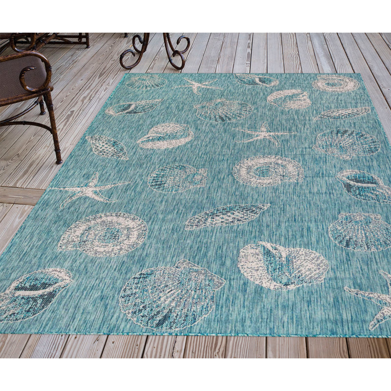 Liora Manne Carmel Abstract Indoor Outdoor Area Rug, Shells, 3&