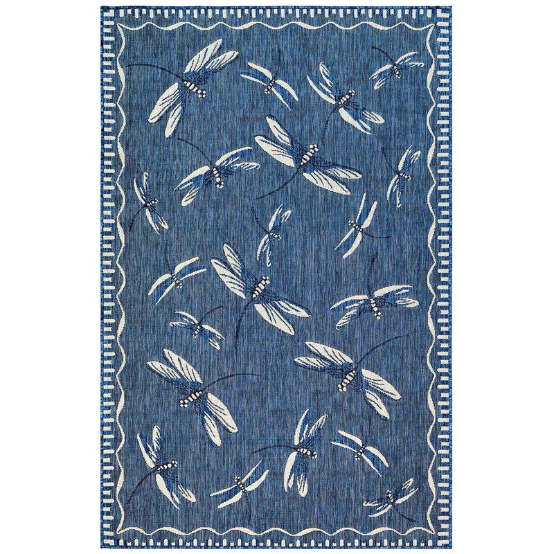 Liora Manne Carmel Abstract Indoor Outdoor Area Rug, Dragonfly, 6&