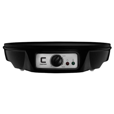 Chefman Electric Countertop Crepe/ Brunch Maker & Round Griddle Black (Open Box)