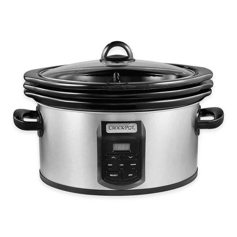 Crock-Pot Programmable Food Slow Cooker with 3 Stoneware Sizes (Damaged)