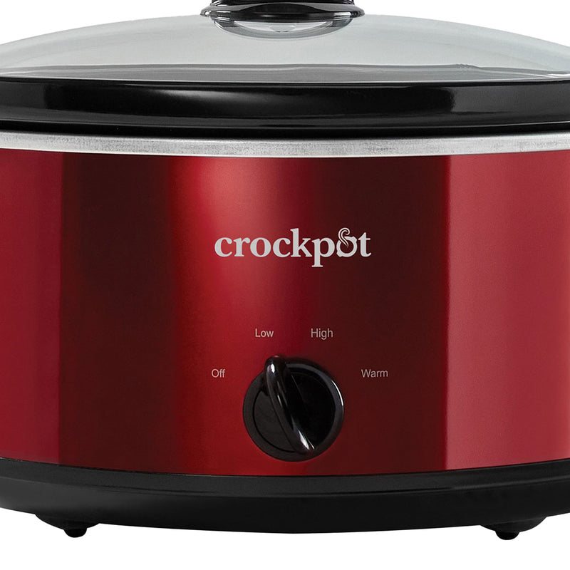 Crock-Pot 7 Qt Food Slow Cooker Home Cooking Kitchen Appliance, Red (Open Box)