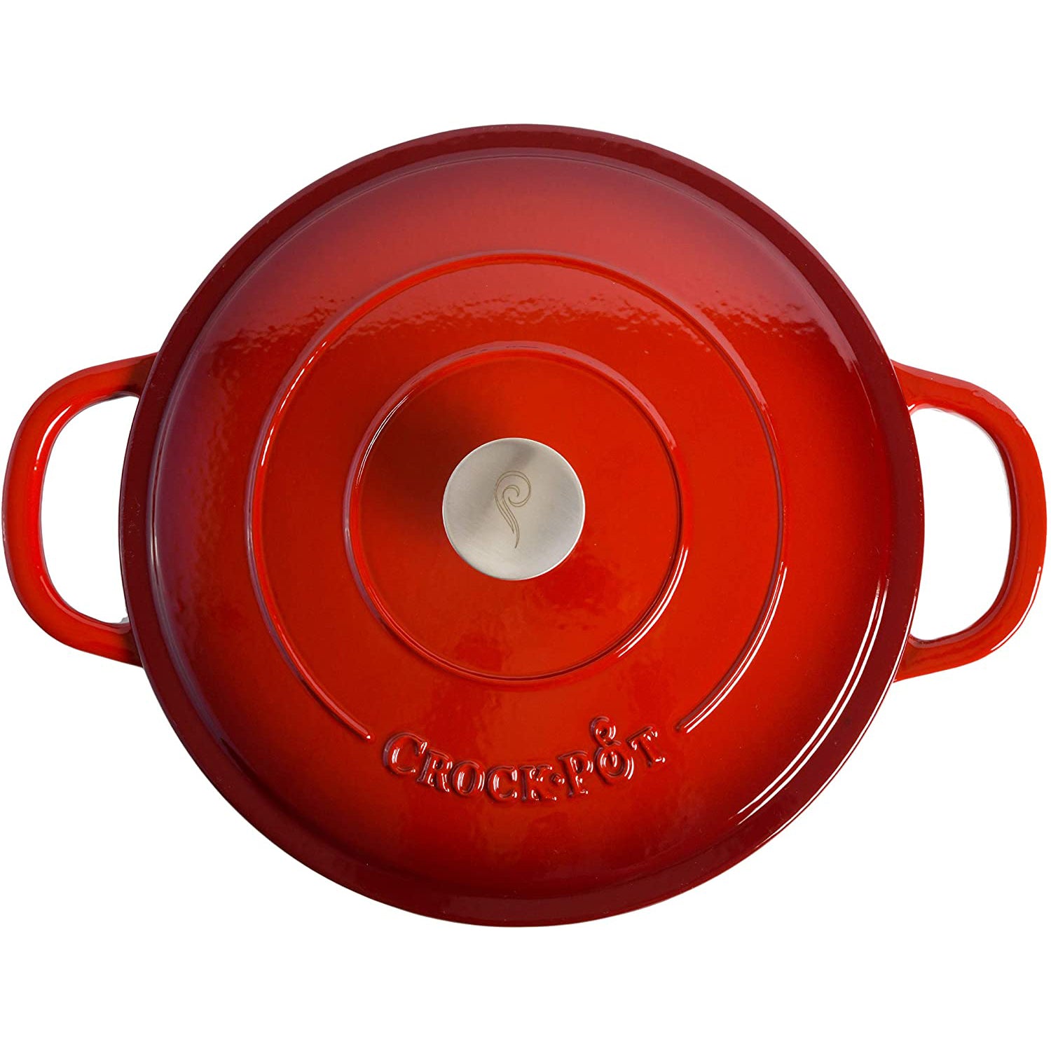 Crock-Pot 5 Qt Enamel Cast Iron Covered Dutch Oven Cooker, Scarlet Red(Open Box) - VMInnovations