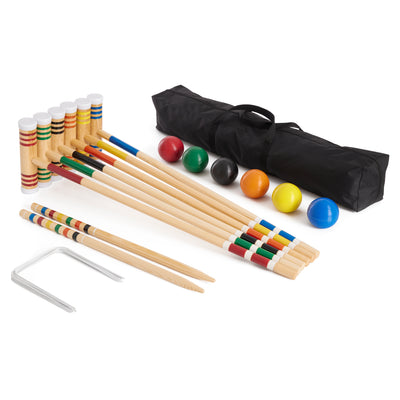 YardGames Giant 4 In a Row Backyard Multiplayer Game & Premium Croquet Game Set