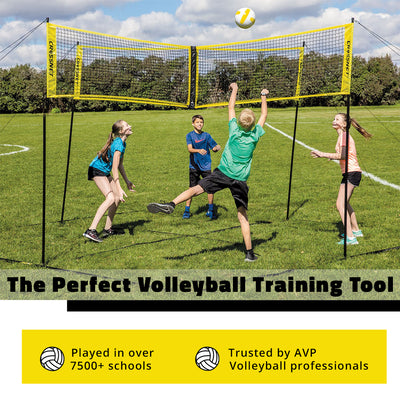 CROSSNET Indoor Base Set for Four Square Volleyball Game Play, 4 Pack (Used)
