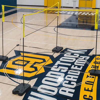CROSSNET Indoor Base Set for Four Square Volleyball Game Play, 4 Pack (Used)