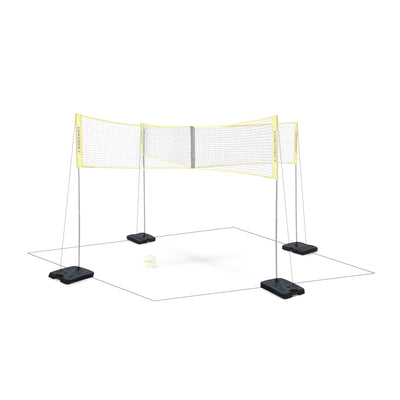 CROSSNET Indoor Base Set for Four Square Volleyball Game Play, 4 Pack (Used)