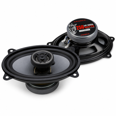 Crunch CS46CX 4x6 Inch 2-Way Car Speakers, 250W Coaxial Audio System, Black - VMInnovations