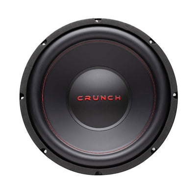 Crunch 12 Inch 4 Ohm Car Subwoofer Speaker (2 Pack) with A/B Class Car Amplifier