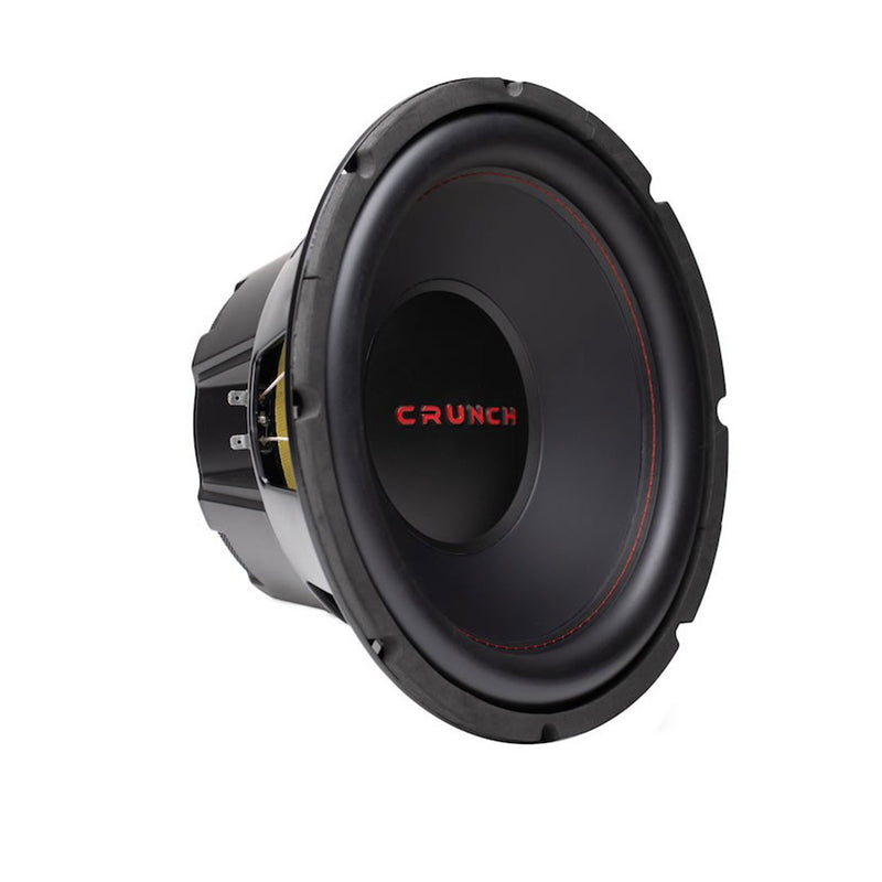 Crunch 12" 800 W 4 Ohm Car Subwoofer Speaker (2 Pack) w/ Audio Stereo Amplifier