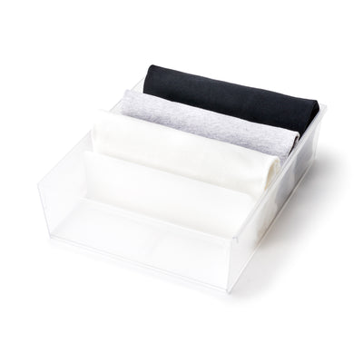 Like-It CS-P12 Dresser Drawer Closet Storage Shirt Organizer Divider, Clear
