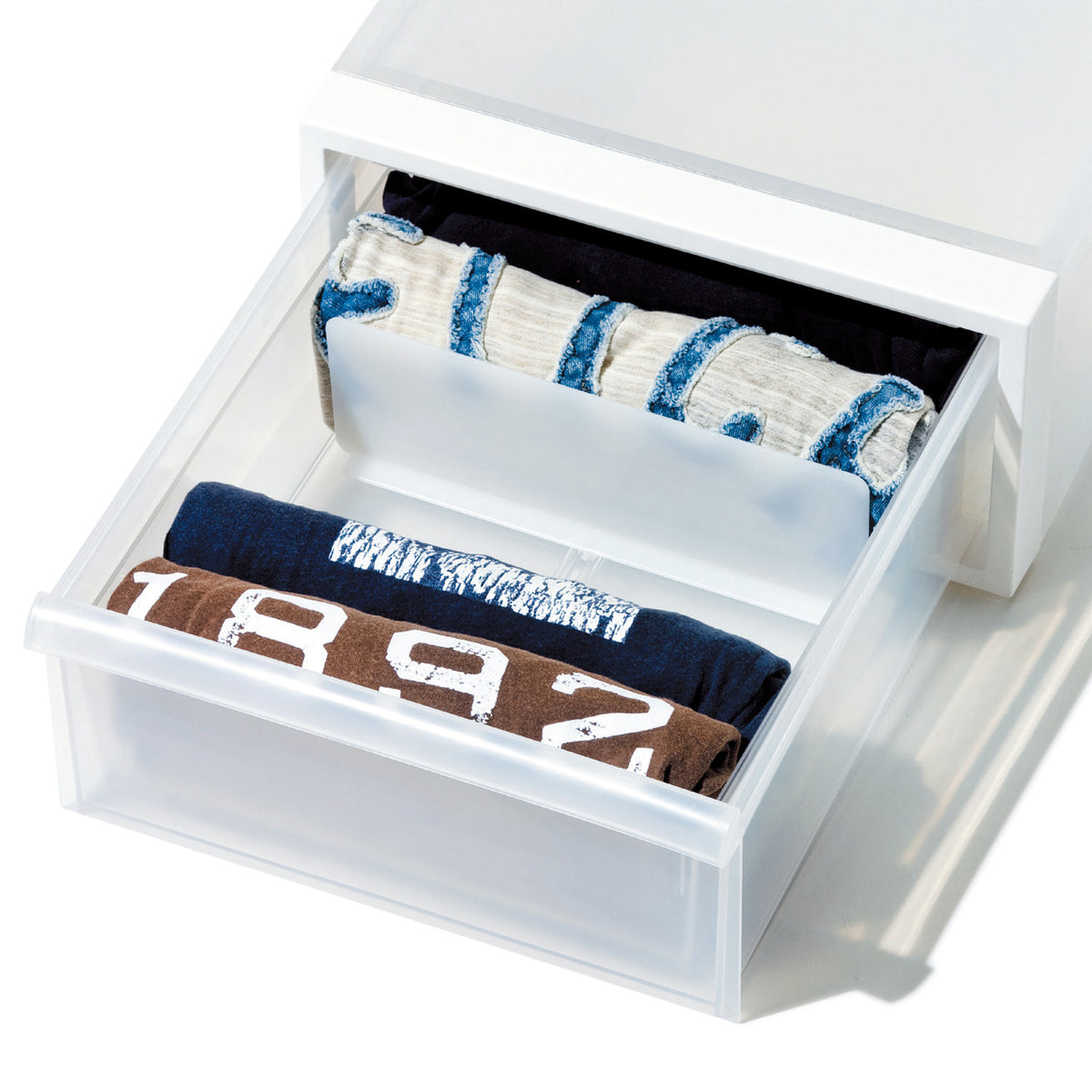 Like-It CS-P12 Dresser Drawer Closet Storage Shirt Organizer Divider, Clear