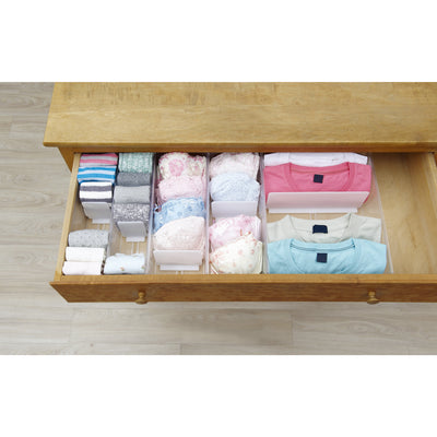 Like-It Dresser Drawer Closet Storage Shirt Organizer Divider, Clear (12 Pack)