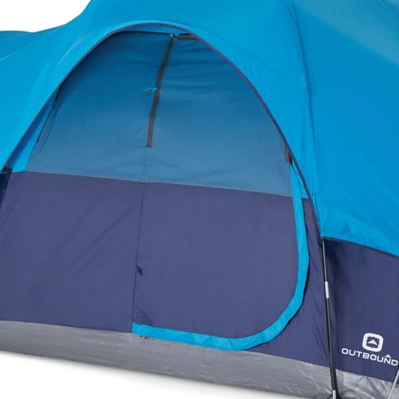 Outbound 8 Person 3 Season Easy Up Camping Dome Tent w/Mesh Wall & Rainfly(Used)