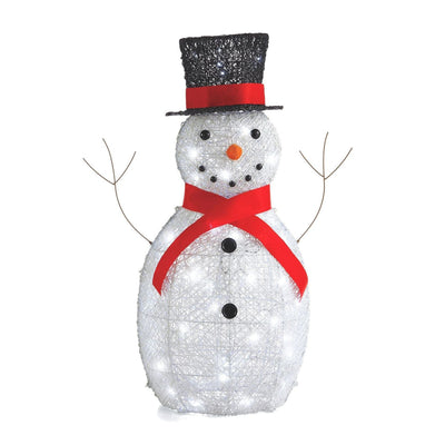 Noma 3' Pre Lit LED Whimsical Snowman Outdoor Christmas Lawn Decor (Open Box)