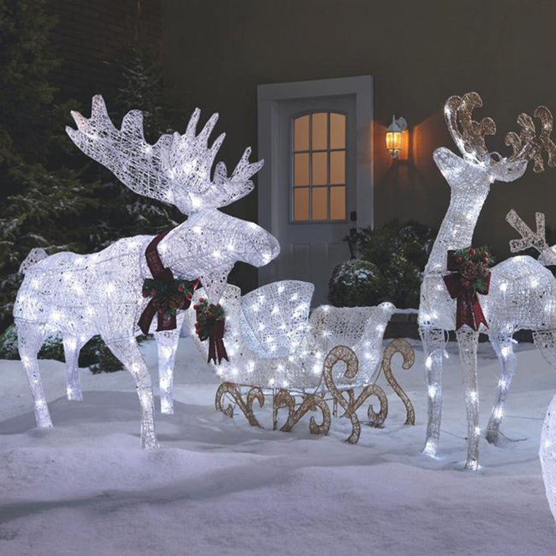 Noma Pre Lit LED Light Moose Holiday Christmas Outdoor Lawn Decoration (Used)