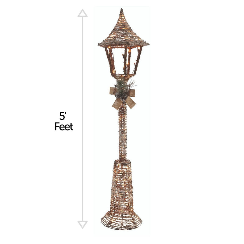 NOMA Pre Lit Incandescent 5 Foot Frosted Lamp Post Lawn Decoration (Open Box)