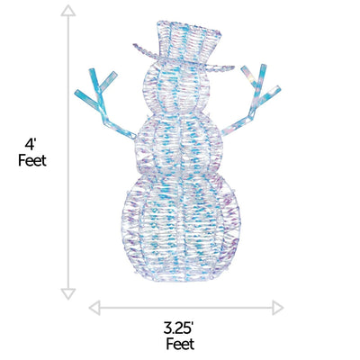 NOMA Pre Lit LED Iridescent Snowman Holiday Outdoor Lawn Decoration (For Parts)