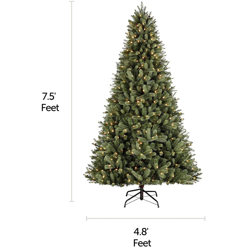 NOMA 7.5 Ft Winston Spruce Artificial Prelit Warm White LED Light Christmas Tree
