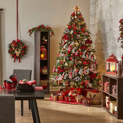 NOMA 7.5 Ft Winston Spruce Prelit Warm White LED Light Christmas Tree(For Parts)