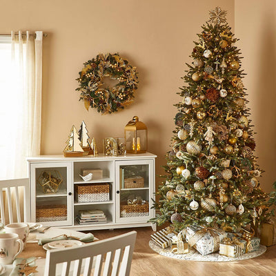 NOMA 7.5 Ft Winston Spruce Prelit Warm White LED Light Christmas Tree (Used)