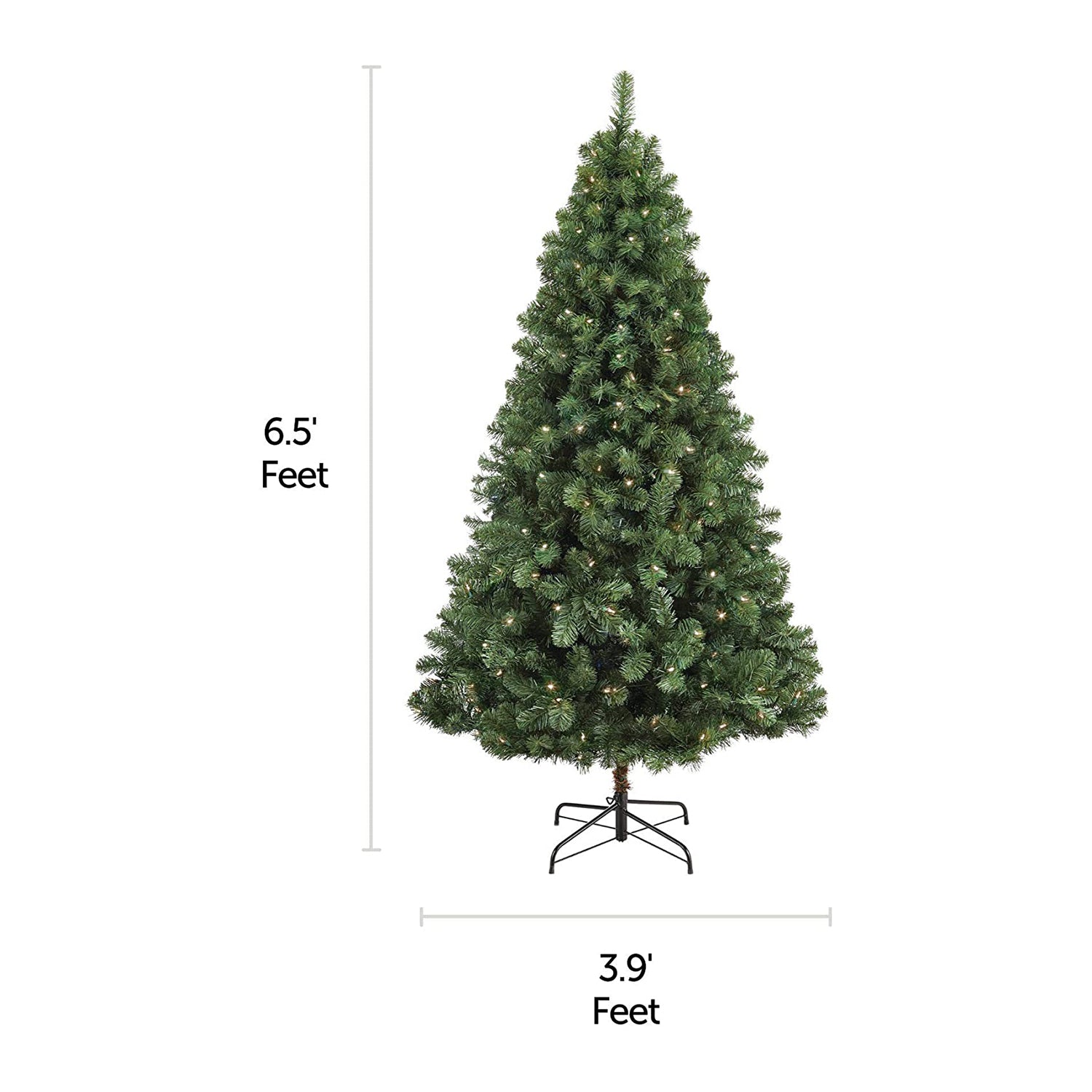NOMA 6.5 Foot Kawartha Pine Warm White Light Pre Lit Christmas Tree (For Parts)