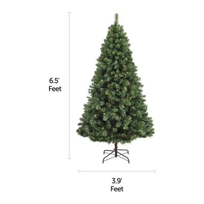 NOMA 6.5 Foot Kawartha Pine Warm White Light Pre Lit Christmas Tree (For Parts)