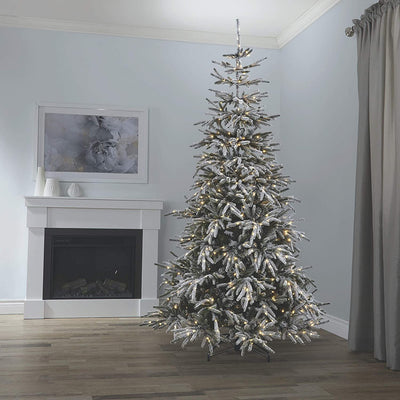 NOMA 7-Ft Snow Dusted Alpine White LED Pre-Lit Holiday Christmas Tree (Open Box)