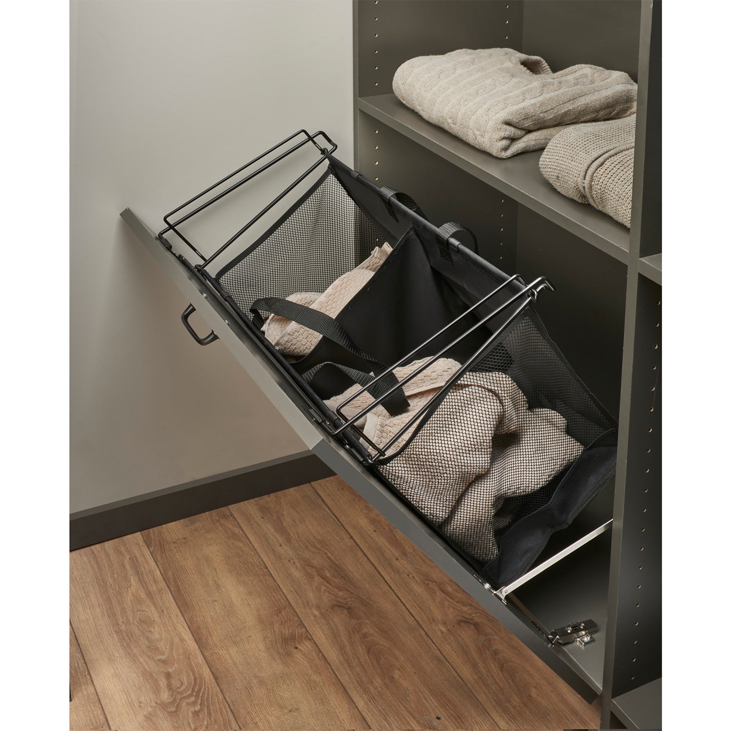 Rev-A-Shelf 18" Pull Out Hamper System for Custom Closet System, CTOHSL-18-1 - VMInnovations