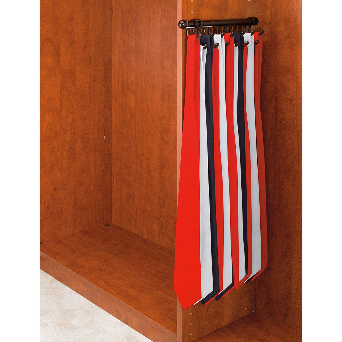 Rev-A-Shelf 12-Inch Pull-Out Tie and Scarf Rack Organizer, Bronze (Open Box)