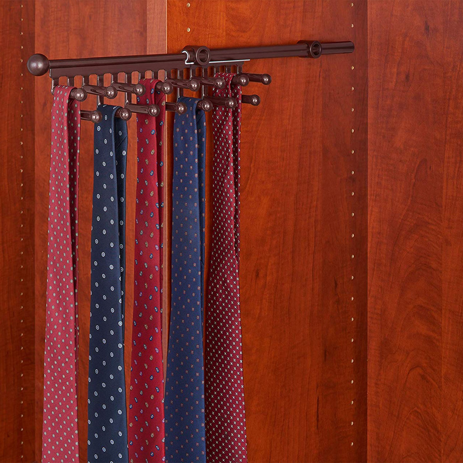 Rev-A-Shelf 12-Inch Pull-Out Tie and Scarf Rack Organizer, Bronze (Open Box)