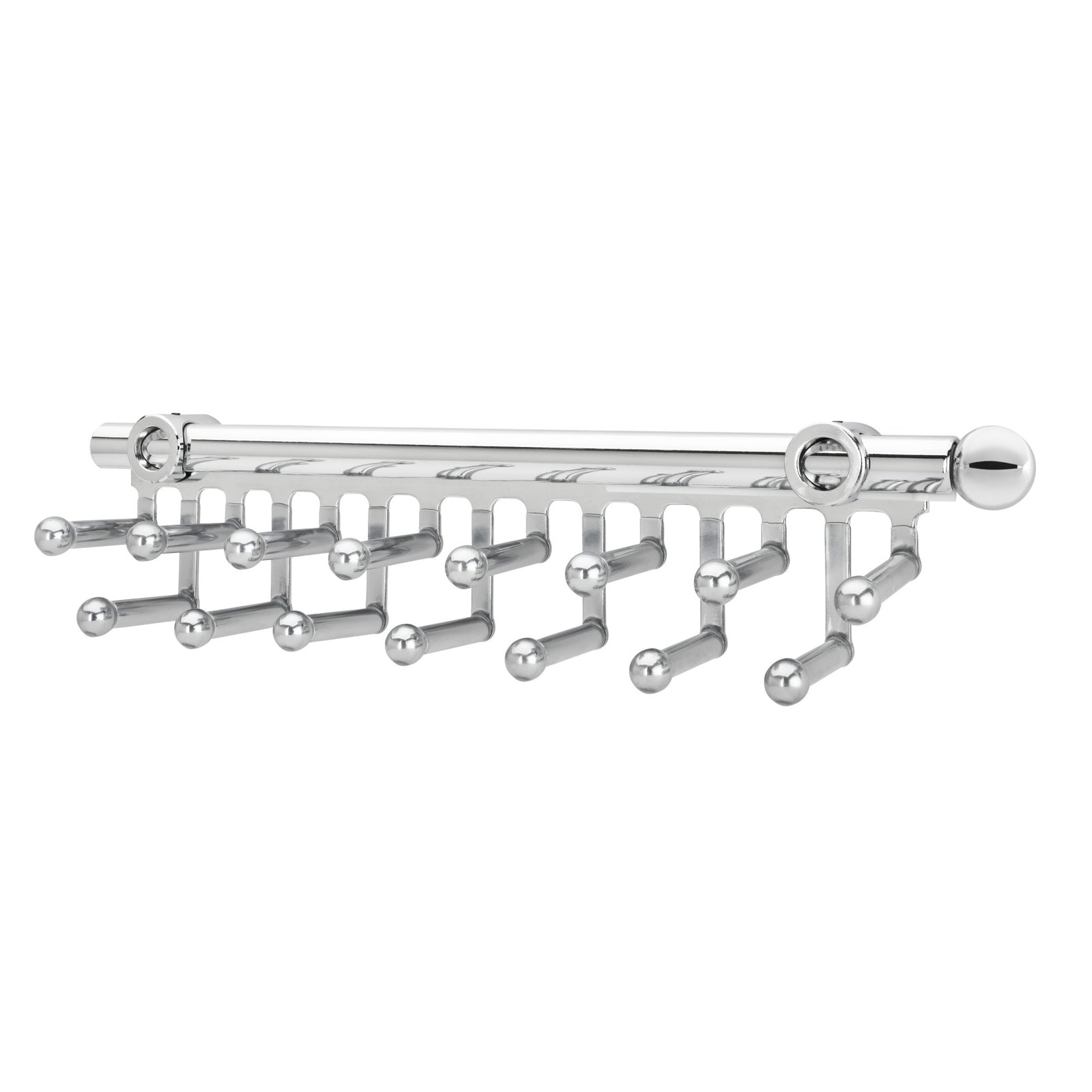 Rev-A-Shelf CTR-14-CR 13.88 In Pull Out Tie/Scarf Closet Organizer Rack, Chrome - VMInnovations