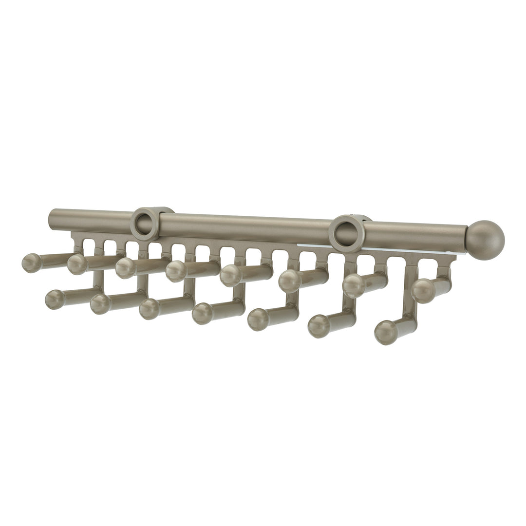 Rev-A-Shelf 14" Pull Out Tie/Scarf Closet Organizer Rack Satin Nickel, CRT-14-SN - VMInnovations