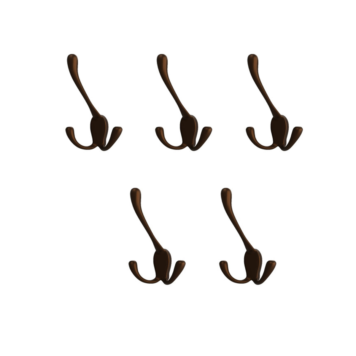 Rev-A-Shelf Sidelines CTWSL-HK-BZ-5 3 Way Decorative Wall Hook, Bronze (5 Pack)