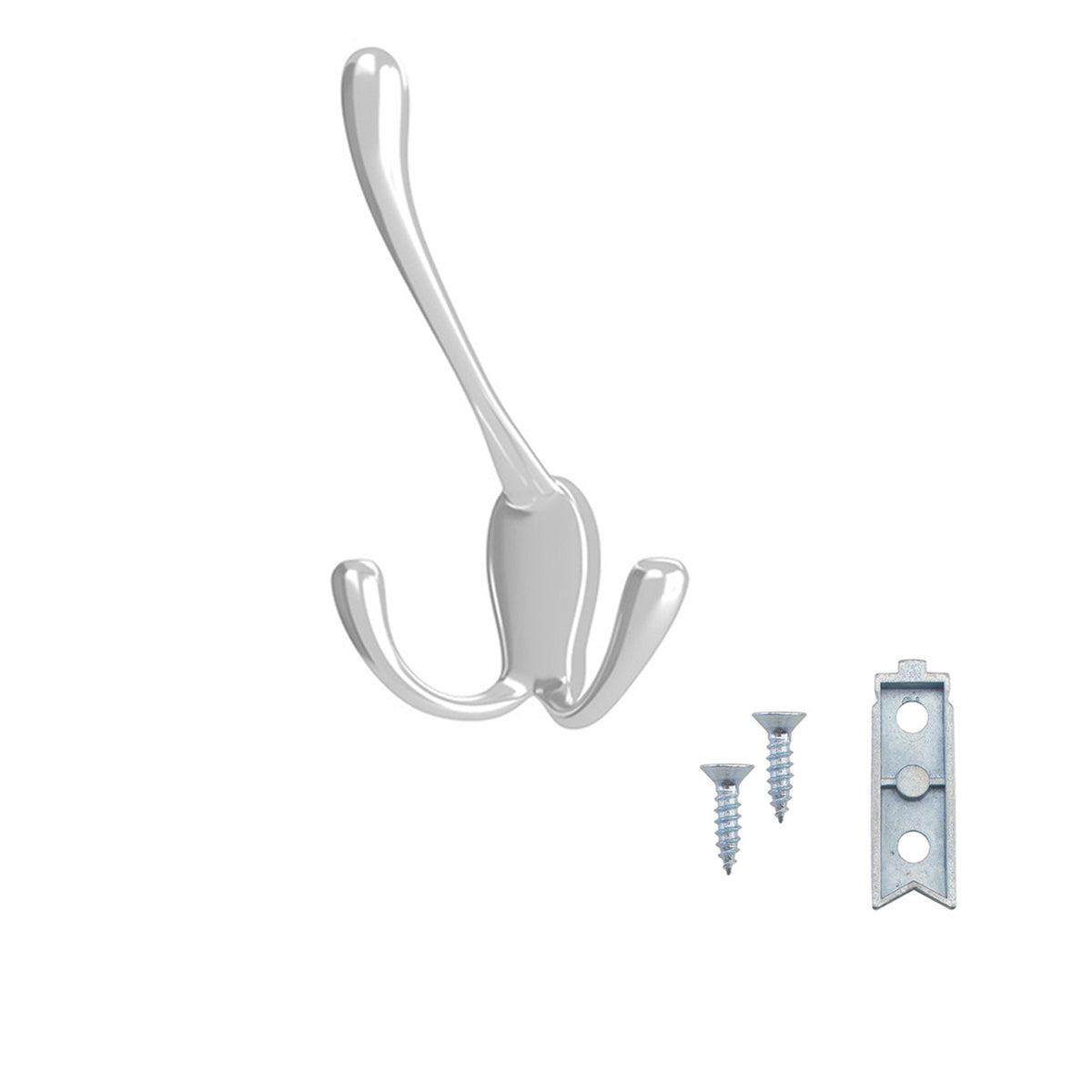 Rev-A-Shelf Sidelines CTWSL-HK-CR-5 3 Way Decorative Wall Hook, Chrome (5 Pack)