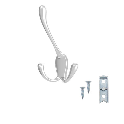 Rev-A-Shelf Sidelines CTWSL-HK-CR-5 3 Way Decorative Wall Hook, Chrome (5 Pack)