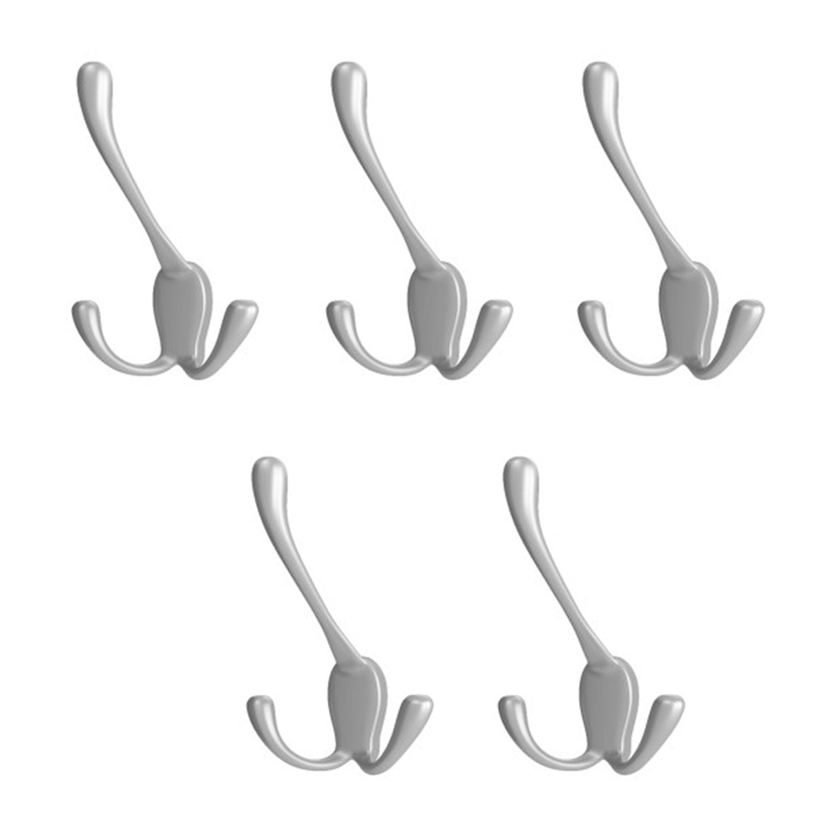 Rev-A-Shelf Sidelines CTWSL-HK-SC-5 3 Way Decorative Wall Hook, Chrome (5 Pack)