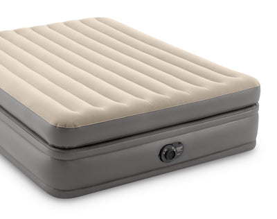 Intex Dura Beam Fiber-Tech Elevated Air Mattress Built-In Pump, Queen (Used)