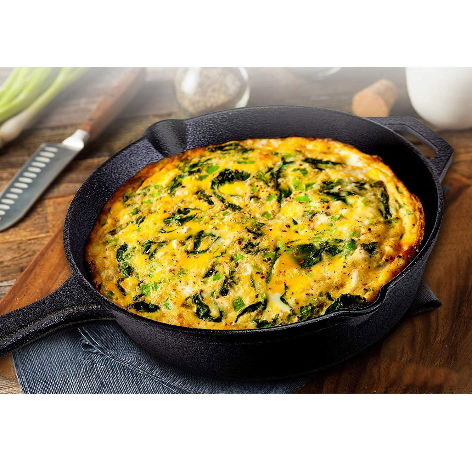 Cuisinel Pre-Seasoned Cast Iron Skillet 3 Multi-Sized Pan Set (Open Box)