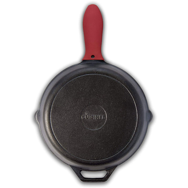 Cuisinel 12 Inch Pre Seasoned Cast Iron Skillet Pan with Handle Cover (Open Box)