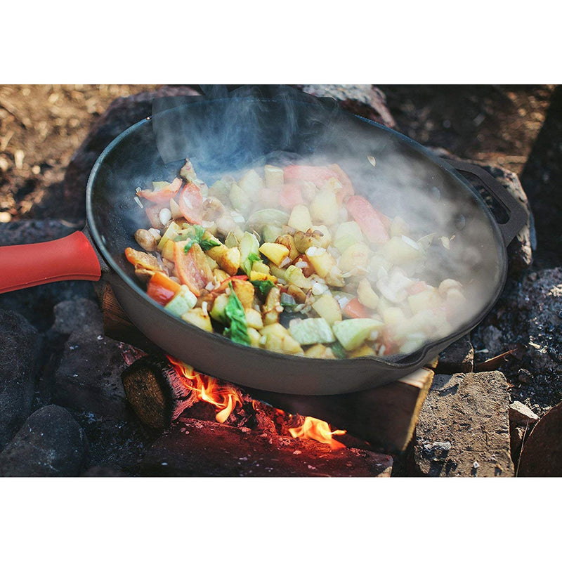 Cuisinel 6", 8", 10", & 12" Cast Iron Skillet Set w/ Handle Covers (Open Box)