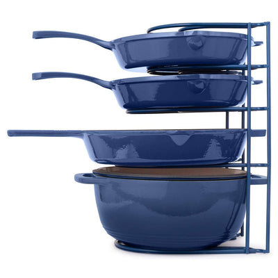 Cuisinel Extra-Large 15-Inch 5-Tier Pan and Pot Organizer Rack, Blue (Open Box)