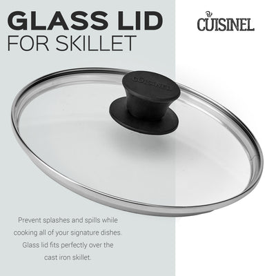 Cuisinel 8 Inch Pre Seasoned Cast Iron Skillet with Lid & Handle Cover(Open Box) - VMInnovations