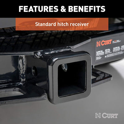 CURT 13138 Class 3 Trailer Towing Hitch with 2 Inch Receiver, Black (For Parts)