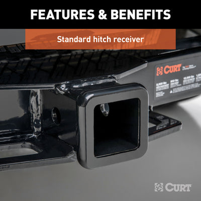 Curt 13343 Class 3 2 Inch Receiver Trailer Hitch for 2011 to 2020 Toyota Sienna