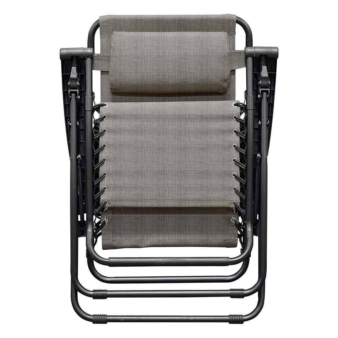 Caravan Sports Zero Gravity Outdoor Folding Camping Patio Lounge Chair, Gray - VMInnovations