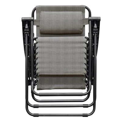 Caravan Sports Zero Gravity Outdoor Folding Patio Lounge Chair, Gray (Used)