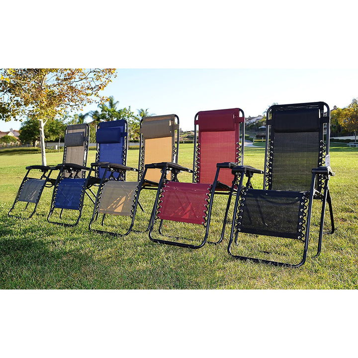 Caravan Sports Zero Gravity Outdoor Folding Camping Patio Lounge Chair, Gray - VMInnovations