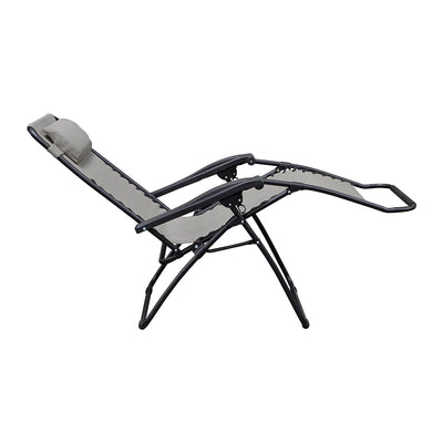 Caravan Sports Zero Gravity Outdoor Folding Patio Lounge Chair, Gray (Used)